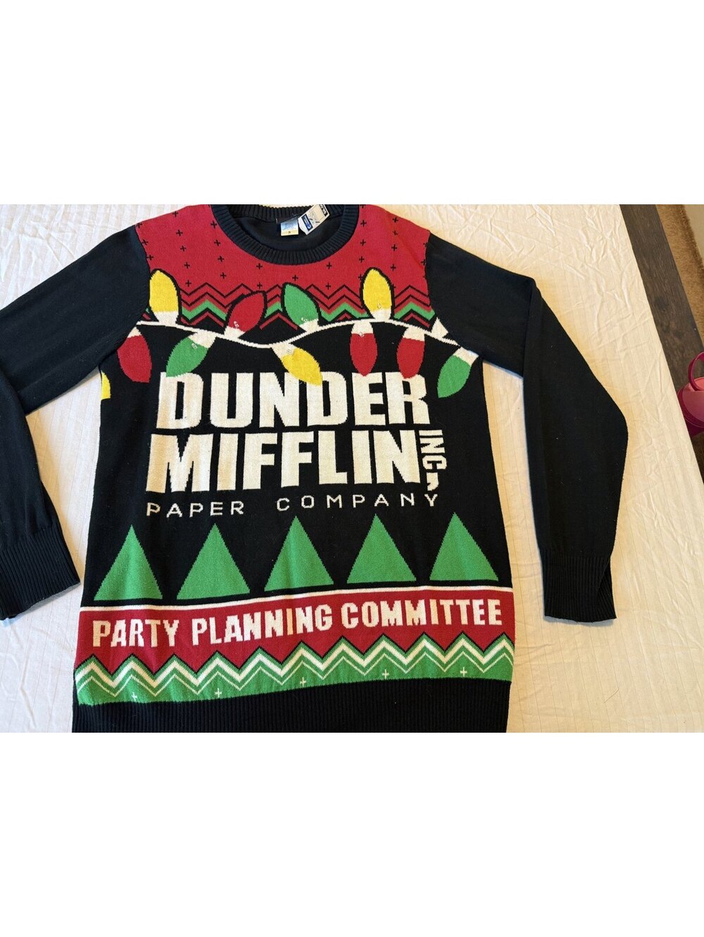 The Office Dunder Mifflin Party Planning Committee Ugly Christmas Sweater S